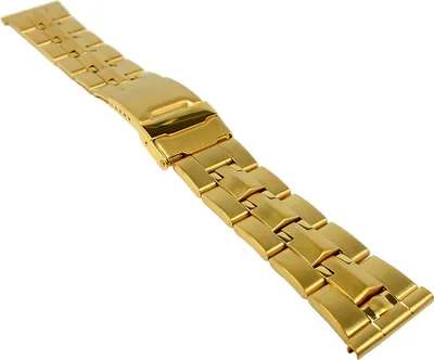 Produktbild von ROWI Uhrenarmband 22mm | HiTecGoldfarben, gebürstet 32131G