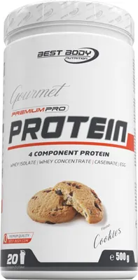 Produktbild von Best Body Nutrition - Gourmet Premium Pro Protein - 500 g Dose, 1 x 500 g Dose, Geschmack: Cookies