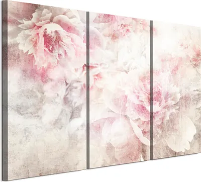 Image de LUMASOUL Tableau sur toile, tableau toile motif fleurs, tableau cadre bois, tableau 90x60cm pivoines