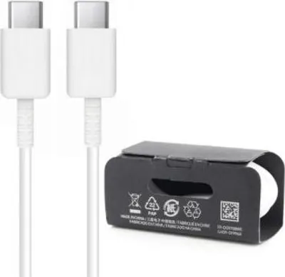 Produktbild von Original Kabel Kompatibel für Samsung Galaxy S10 S10e Plus G970 G973 G975 Typ-C USB Daten Schnellladen Weiß EP-DG970BWE