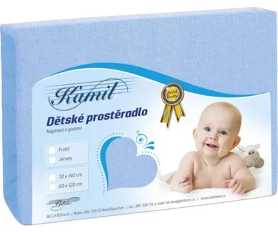 Zdjęcie produktu dla Prześcieradło dziecięce jersey - niebieskie - 60x120