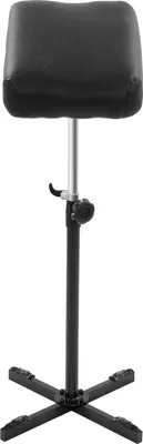 Immagine prodotto di Poggiabraccia - Supporto indipendente - Regolabile in altezza da 65 a 110 cm - Inclinazione a 180° - Base a croce - Imbottitura in pelle - Nero