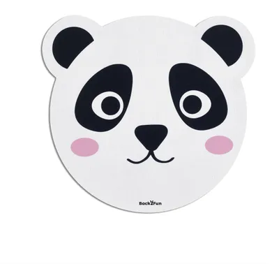Produktbild von Mauspad rutschfest 216x200mm Panda Design Polyester Gummibasis