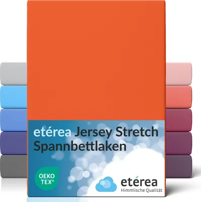 Produktbild von etérea Jersey Spannbettlaken 95% Baumwolle  5% Elasthan 90x200 - 100x220 cm