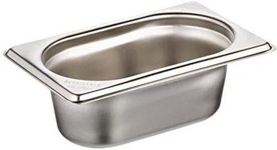 Produktbild von Famanu Edelstahlbehälter GN 1/9 - 176x108x65mm für Gastronomie und Haushalt