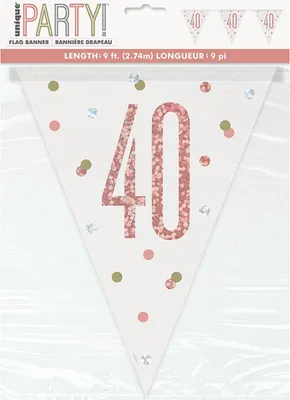 Produktbild von Wimpelkette HB Glitz 274cm Rosegold #40