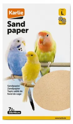 Image de Karlie Papier de verre soin du bec oiseau papier beige 28 x 46 cm