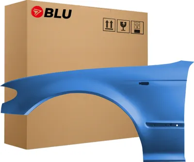 Produktbild von BLU Kotflügel Passend für BMW 3 E46 Lift 372 Links Blau StahlBlau | 2001-2005 | Vorderseite Vorne | Lackiert | Einbaufertig