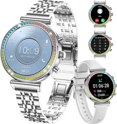 Produktbild von für Damen, 1,27 HD-Bildschirm, Bluetooth Anrufe Fitness Tracker Sport Damen für Android iOS Handys, Herzfrequenz/Schlafmonitor/IP67 Wasserdicht