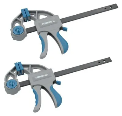 Image de Serre-joint à une main Ferrestock acier plastique (2 pcs)