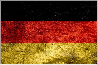 Produktbild von Wallario Wandbild Verwitterte Deutschland-Fahne in schwarz rot gold, Größe: 61 x 91,50 cm, Poster mit weißem Aluminiumrahmen