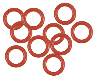 10 Silikon O-Ringe VMQ 5,5x3,5x1 mm rot