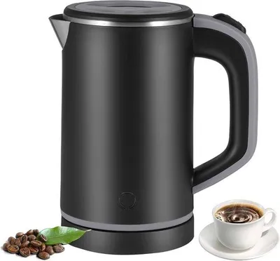 Produktbild von Mini Elektrischer Wasserkocher - 800ml - 600W - 304-Stahl - Mit Automatischer Abschaltung - Für Tee, Kaffee & Milch - Sicher & Tragbar für Zuhause & Reisen