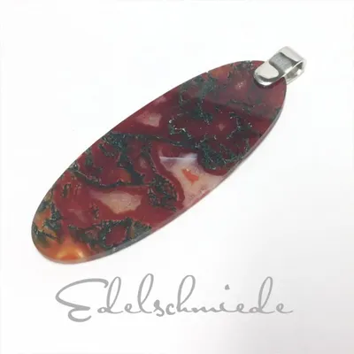 Produktbild von Unikat Achatscheibe als Kettenanhänger in 925/- Sterling Silber