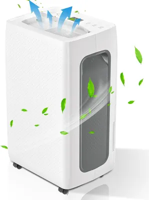 Obrázok produktu pre Odvlhčovač vzduchu Aopunly - 26 l / deň, 4,5 l nádoba, do 30 m², elektrický, sušenie bielizne, 24H časovač, automatický režim - výkon odvlhčovania miestnosti