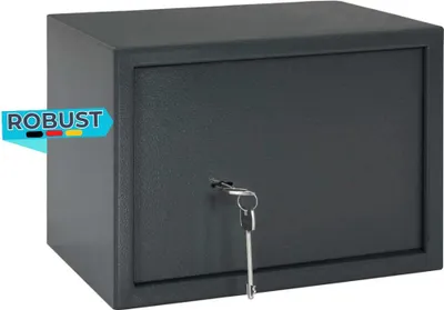 Produktbild von Tresor KODO mit Schloss Dunkelgrau 35x25x25cm Stahl | Safe Tresor für Zuhause Sicherheitsbox Stahltresor für Wertsachen