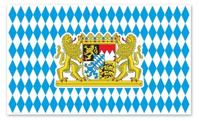 Produktbild von Fahne mit Wappen, 90 x 150 cm, aus Polyester, mit zwei Messingösen zum Hissen