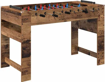 Obrázek produktu pro vidaXL Fotbalový stůl z regenerovaného dřeva 125 x 60,5 x 80 cm materiál na bázi dřeva