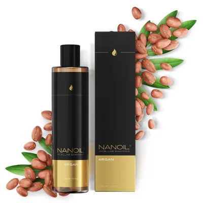 Zdjęcie produktu dla Micelarny szampon do włosów z arganem Nanoil 300ml - odbudowuje włosy