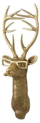 Tierkopf-Wanddeko aus Harz, Hirsch, 37,5 cm