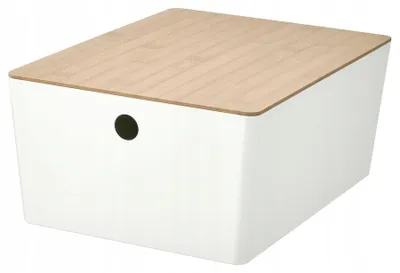 Produktbild von IKEA KUGGIS Organizer Bambus Weiß 26x35x15 cm Aufbewahrungsbox