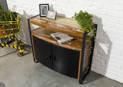 Produktbild von MASSIVMOEBEL24 Kommode Altholz 100x43x90 mehrfarbig lackiert INDUSTRIAL #41