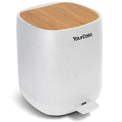 Produktbild von YourCasa Mülleimer Bad [5L] - Badmülleimer - Badezimmer Mülleimer Klein - Kosmetikeimer Bad Mülleimer mit Deckel und Softclose Abfalleimer Bad