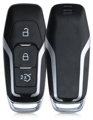 Produktbild von kwmobile Autoschlüssel Gehäuse kompatibel mit Ford 3-Tasten MyKey Autoschlüssel (Key Free) - ohne Transponder Batterien Elektronik - Auto