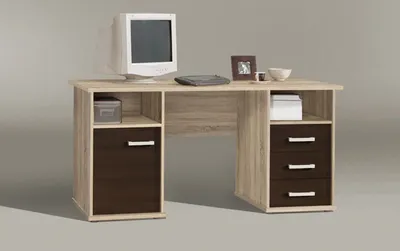 Produktbild von Schreibtisch PC-Tisch Computertisch Bürotisch 148x69cm Sonoma Eiche Denver Eiche