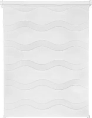 Produktbild von Doppelrollo - Weiß - 100 x 160 cm - Wellenmuster