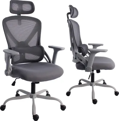 Zdjęcie produktu dla Fotel Biurowy Obrotowy Regulowany Siatka Krzesło Ergonomiczny Podłokietnik
