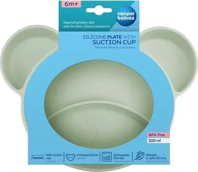 Obrázek produktu pro Canpol CANPOL BABIES Silikoninė lėkštė su pritvirtinimu BEAR, 51/401_gre
