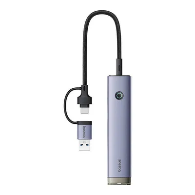 Image de Hub 4W1 Baseus Ultrajoy Usb-A&Usb-C To 3Xusb3.0+Usb-C+Rj45 (Gris)