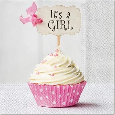 Produktbild von RP 20 Servietten Pink Cupcake - Cupcake für Mädchen 33x33cm