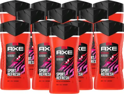 Produktbild von AXE 3in1 Duschgel & Shampoo Recharge Sport Refresh 12x 250ml - getestet - für Gesicht Haare Body - Herren Männer Showergel