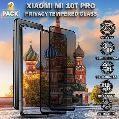 Obrázek produktu pro 2-balení Xiaomi Mi 10T Pro Ochranné sklo na displej Privacy - Tvrzené sklo 9H - Super kvalita 3D