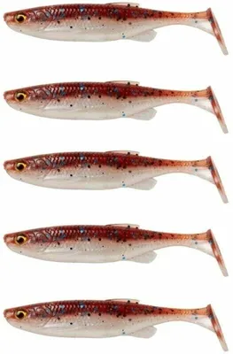 Image de Savage Gear Fat Minnow T-Tail 5 pièces Smelt 9 cm 7 g Leurre en caoutchouc