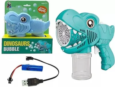 Image de Pistolet à bulles à piles Dinosaure