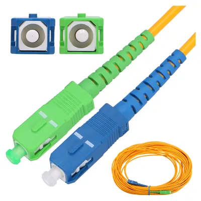 Produktbild von Extralink SC/APC-SC/UPC Patchkabel Patchcord Glasfaserkabel Kabel Einzelmodus, Simplex, G657A1, 3mm, 0,5m