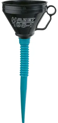 Produktbild von Einfülltrichter Einfüllschlauch Trichter mit Schlauch - 1,2 Liter - Edelstahlsieb - Schlauch 480 mm - Für Auto und Werkstatt