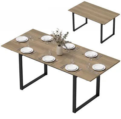Produktbild von HOMCOM Esstisch Ausziehbar 140/180 x 80 cm für 6–8 Personen Braun