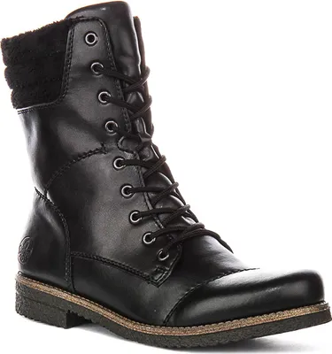 Zdjęcie produktu dla Sznurowane buty za kostkę z zimną podszewką do 35 mm obcasa (casual) 73570-100