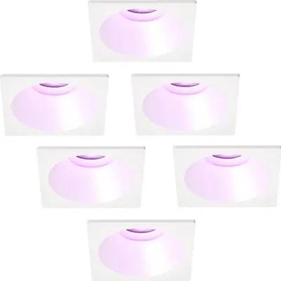 Produktbild von Ledvion 6er Set LED Einbaustrahler Rund Weiss 4.9W RGB CCT dimmbar
