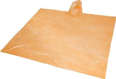 Produktbild von Bullet Uni Regen-Poncho Ziva, wegwerfbar, mit Beutel PF211 (90 x 120cm) (Orange)