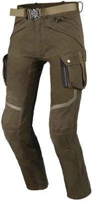 Image de Jean de moto Macna Nembar, couleur verte, modèle short, taille 32