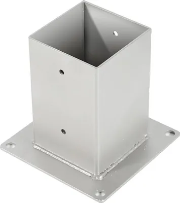 Produktbild von Izrielar Aufschraubhülse 90x90 mm Pfostenträger, 4er Set Pfostenschuh für Vierkant- & Holzpfosten, Bodenhülse für Zaun, Carport & Pergola