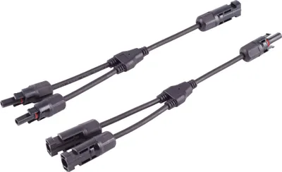 Produktbild von S/CONN maximum connectivity PV4 T-Adapterkabel Set, 2/1, 4mm², schwarz/schwarz, 30cm (02-21032)