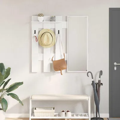Image de Maison Exclusive - Support mural pour table de chevet, blanc, 100 x 10 x 100 cm