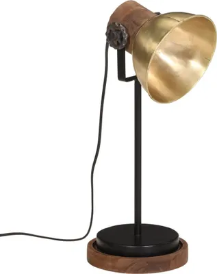 Produktbild von vidaXL Schreibtischlampe 25 W Antik-Messing 17x17x50 cm E27