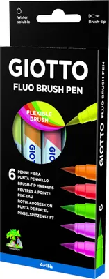 Image de GIOTTO Crayon à pointe pinceau Turbo Soft Brush Fluo 6pcs